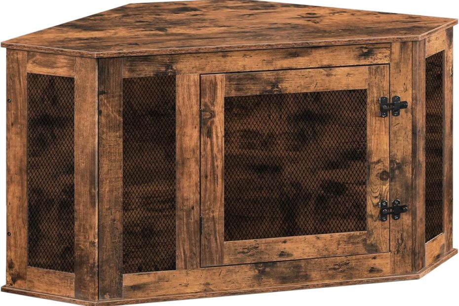 Stylish & Functional: The Rustic Brown Dog Crate Furniture You Need!