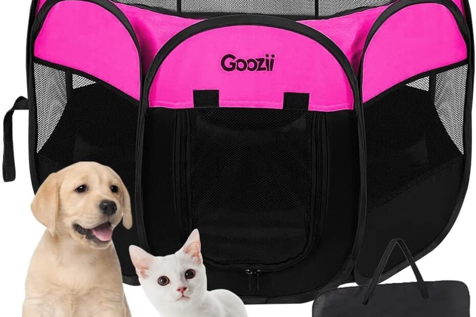 Stylish Safety: Review of the Pink Portable Cat Playpen