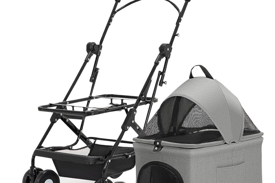 The Ultimate 3 in 1 Dog Stroller: Comfort & Convenience for Your Furry Friends!