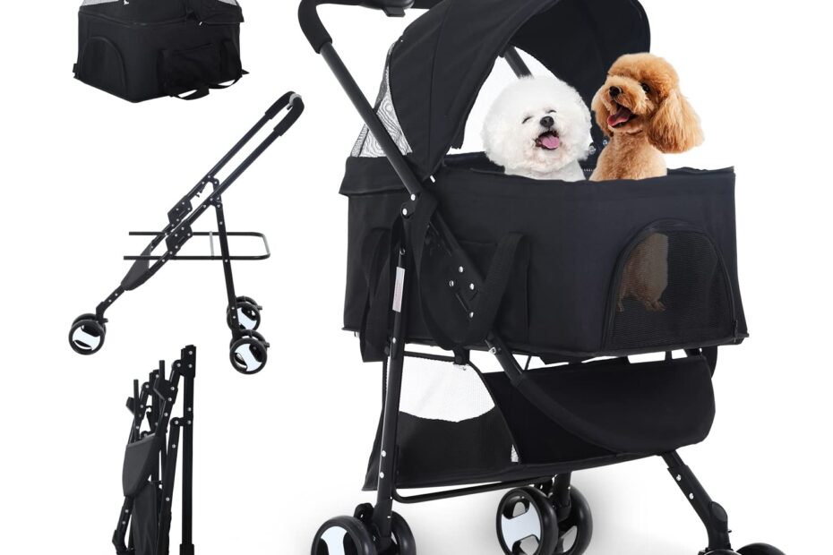 The Ultimate 3-in-1 Pet Stroller: Travel in Style with Your Furry Friends!