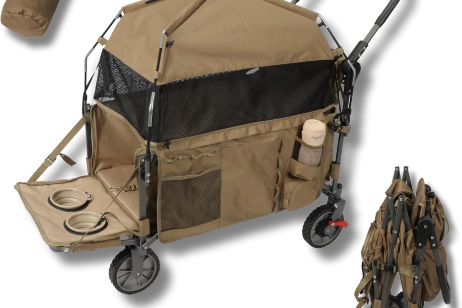 The Ultimate Foldable Pet Wagon: Comfort & Convenience for Your Furry Friend!