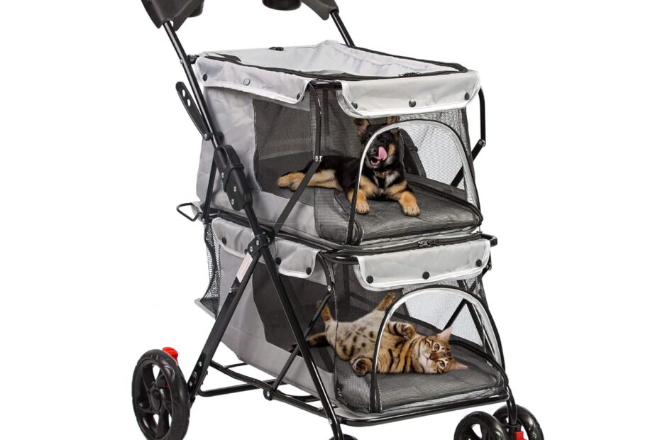 The Ultimate Folding Dog Stroller: Perfect Travel Companion for Your Pets!