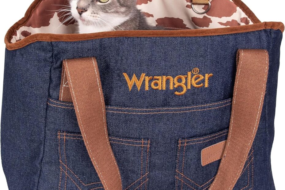 The Wrangler Rope Denim Tote: Stylish, Durable Pet Carrier for Your Furry Friend!