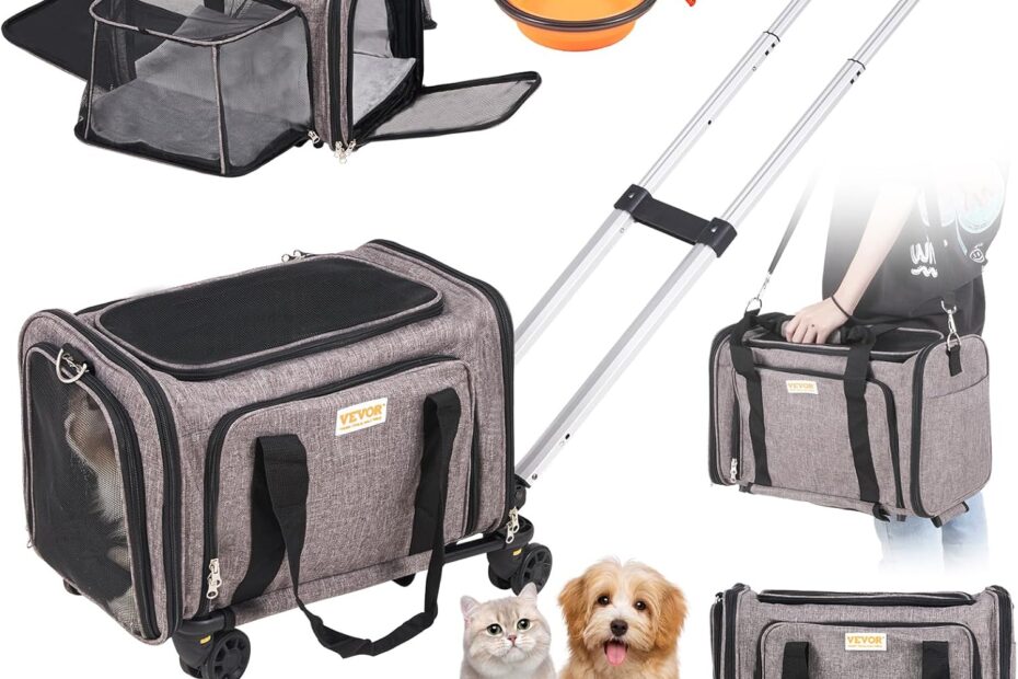 Travel Hassle-Free with the VEVOR Airline Approved Pet Carrier on Wheels!