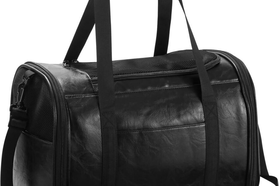 Travel in Style: The Ultimate Airline-Approved Leather Pet Carrier for Your Furry Friends!