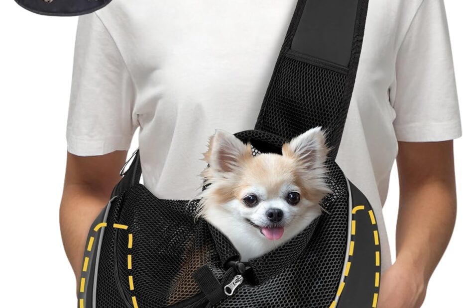 Travel in Style: The Ultimate Breathable Mesh Dog Sling Carrier for Small Pets