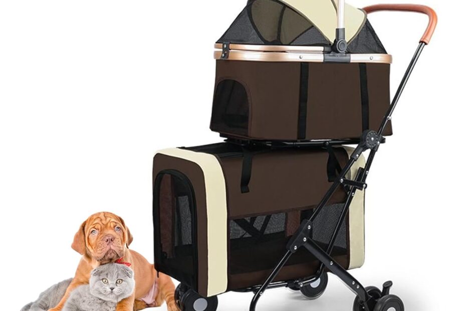 Travel in Style: The Ultimate Double Pet Stroller for Your Beloved Dogs or Cats!