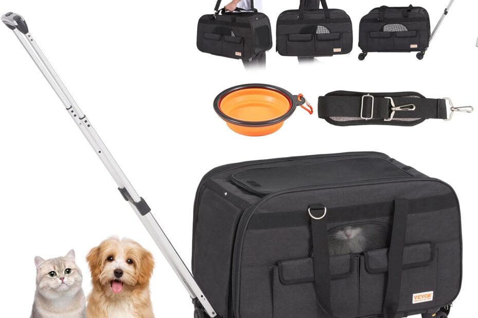 Travel in Style: VEVOR Rolling Pet Carrier Review for Your Furry Friend