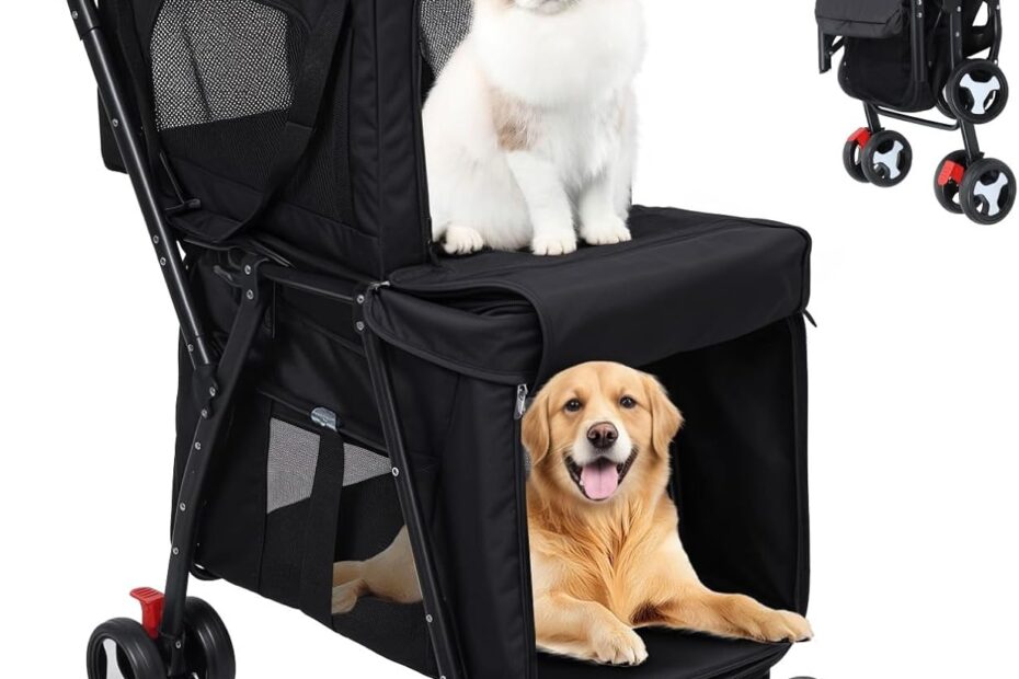 Ultimate Comfort: Double Pet Stroller for Your Furry Duo!