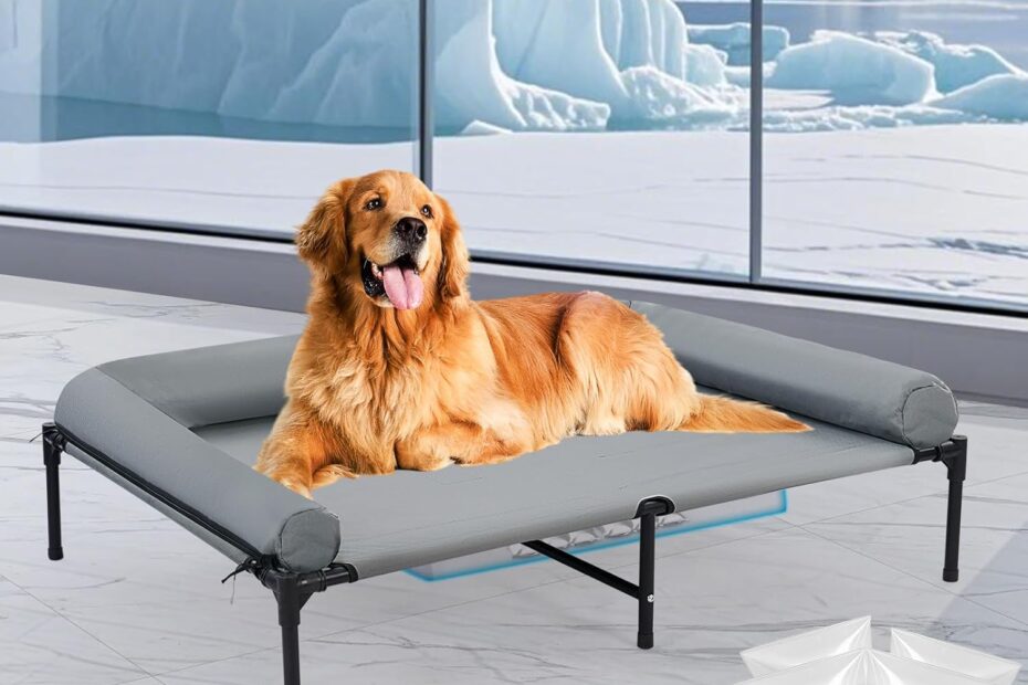 Ultimate Comfort: Review of the 42'' Elevated Outdoor Dog Bed with Cooling Features