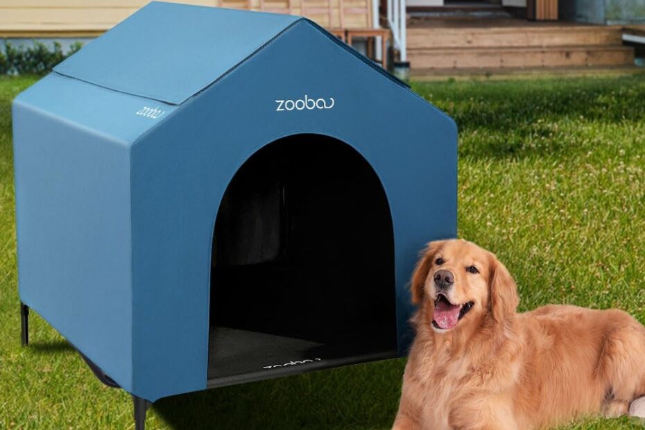 Ultimate Comfort: The 42" 2-in-1 Elevated Dog House for Medium Dogs