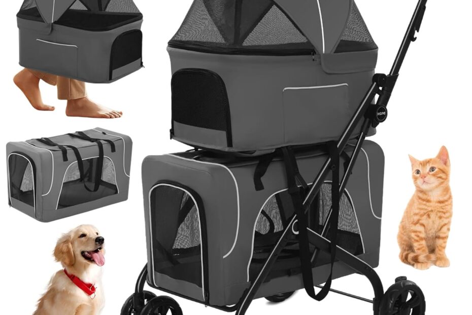 Ultimate Convenience: The 4 in 1 Dog Stroller for Your Furry Friends!