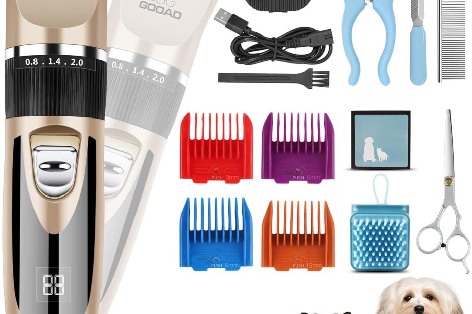 Ultimate Dog Grooming Kit: Cordless Clippers for All Coat Types!