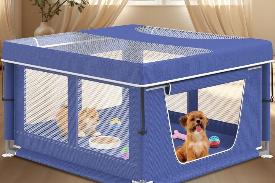 Ultimate Safety: Review of the 42" Dog Playpen for Puppies and Small Pets