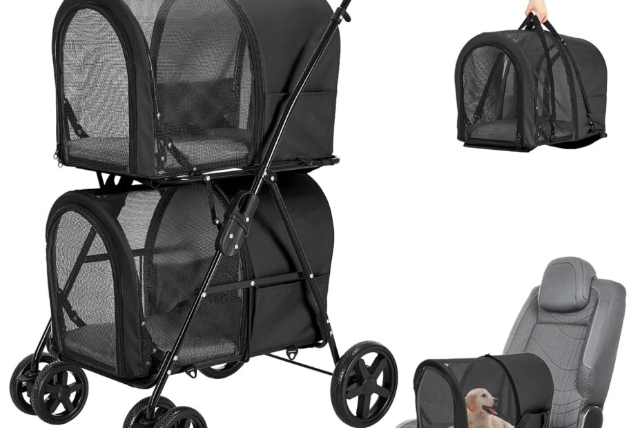 Unleash Adventure: Review of the Double Pet Stroller for Cats & Dogs!