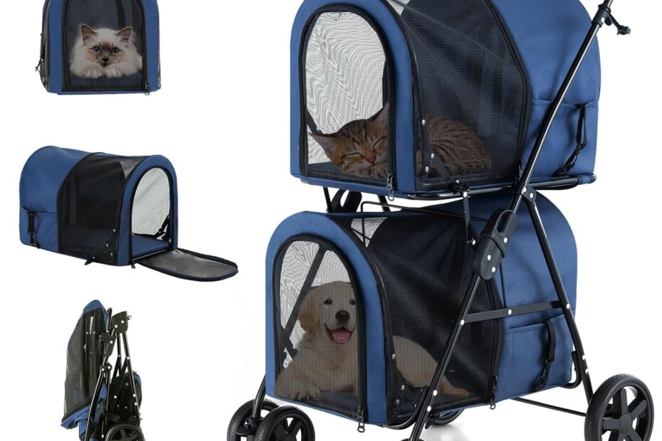 Unleash Adventure: The Ultimate 4-in-1 Pet Stroller for Dogs and Cats