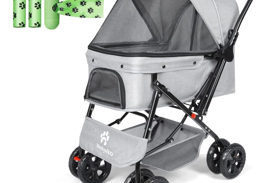 Unleash Adventure: The Ultimate Foldable Pet Stroller for Dogs and Cats!