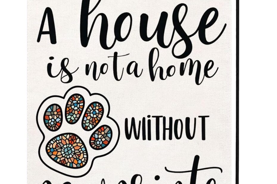 Add Charm to Your Home with the Funny Dog Paw Prints Burlap Flag!