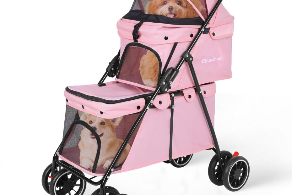 Chic & Convenient: The Ultimate Double Pet Stroller for Small Pets!