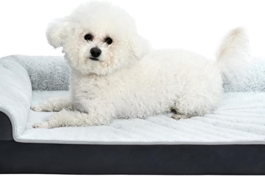 Cozy Comfort: A Review of the Amazon Basics L-Shaped Dog Bed for Small Dogs