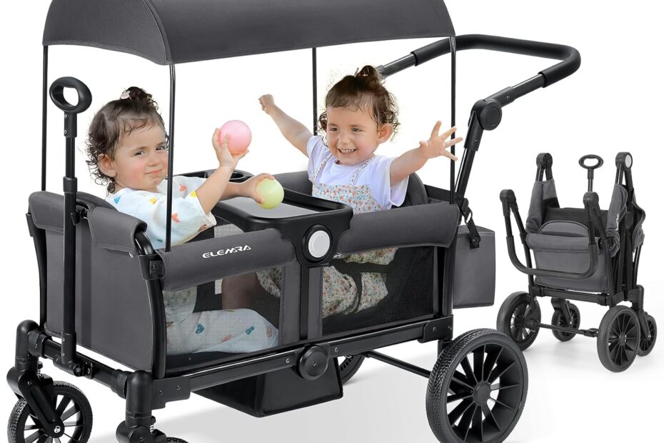 Discover the ELEMARA Stroller Wagon: The Ultimate All-Terrain Companion for Your Kids!