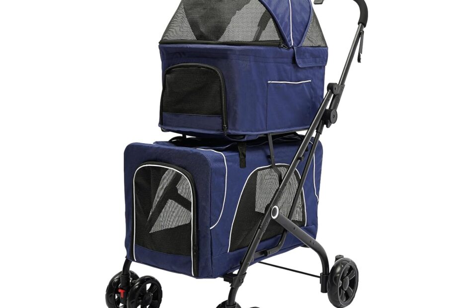 Explore the Versatile Pet Foldable Cart: The Ultimate Outdoor Stroller for Your Furry Friends!