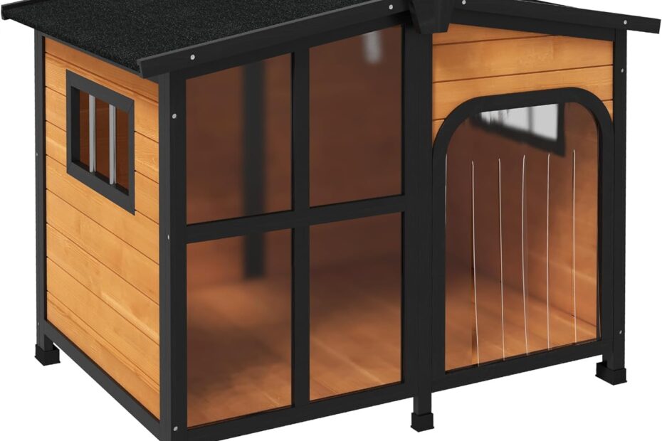 PawHut Cabin-Style Dog House: The Perfect Home for Your Large Pup!