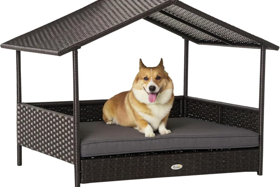 PawHut Wicker Dog House: Ultimate Comfort for Your Furry Friend!