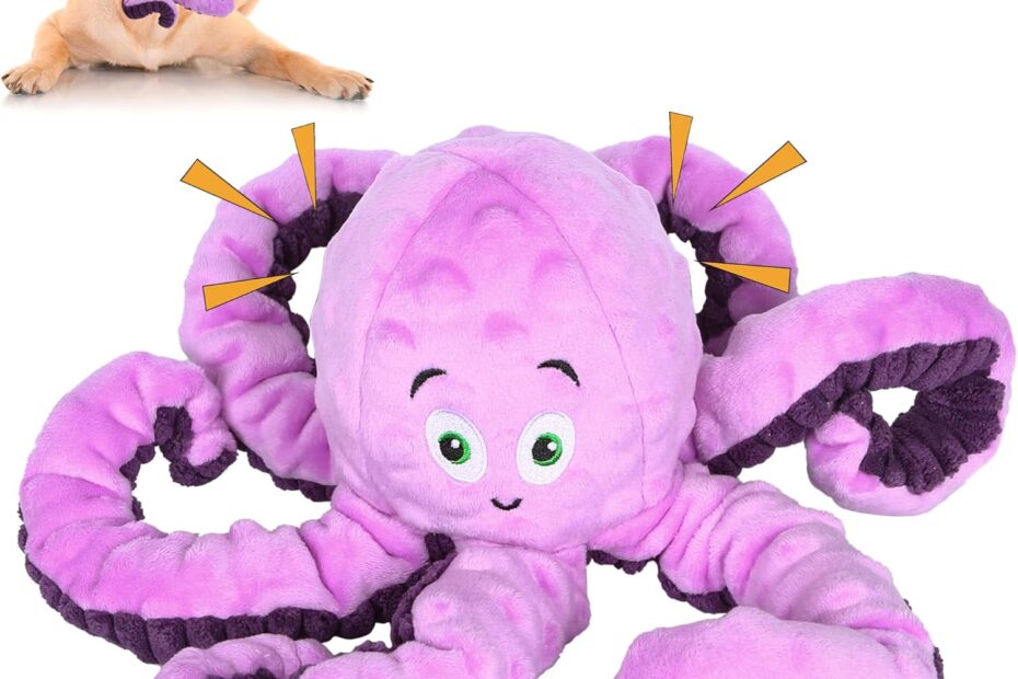 Playtime Perfection: The Ultimate Octopus Squeaky Toy for Large Breeds!