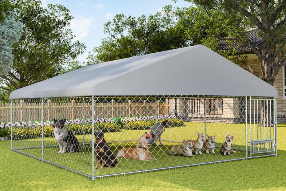 Reviewing the Erinnyees 13'x13' Outdoor Dog Kennel: The Ultimate Shelter for Your Furry Friends!