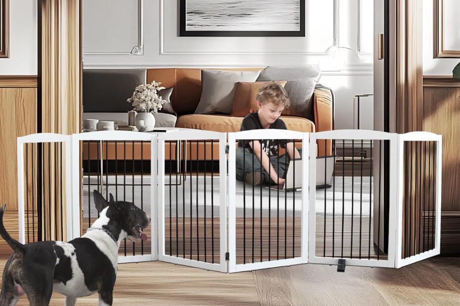 Secure and Stylish: The Ultimate Freestanding Dog Gate for Your Home