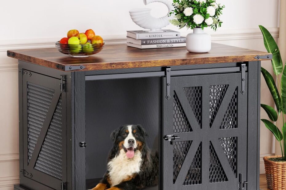 Stylish Comfort: VOPEAK 40" Farmhouse Dog Crate Review