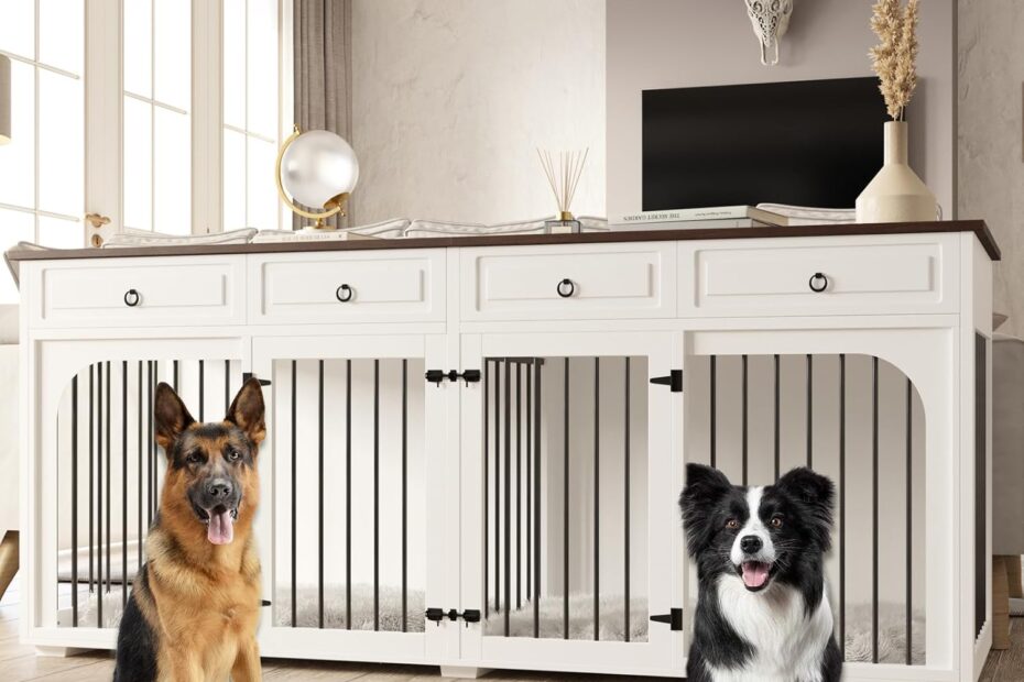 Transform Your Space: The Ultimate 86.6" Double Dog Crate for Style & Comfort