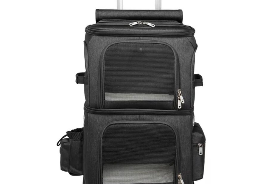 Travel in Style: Review of the Double-Layer Pet Cat Travel Carrier with Wheels