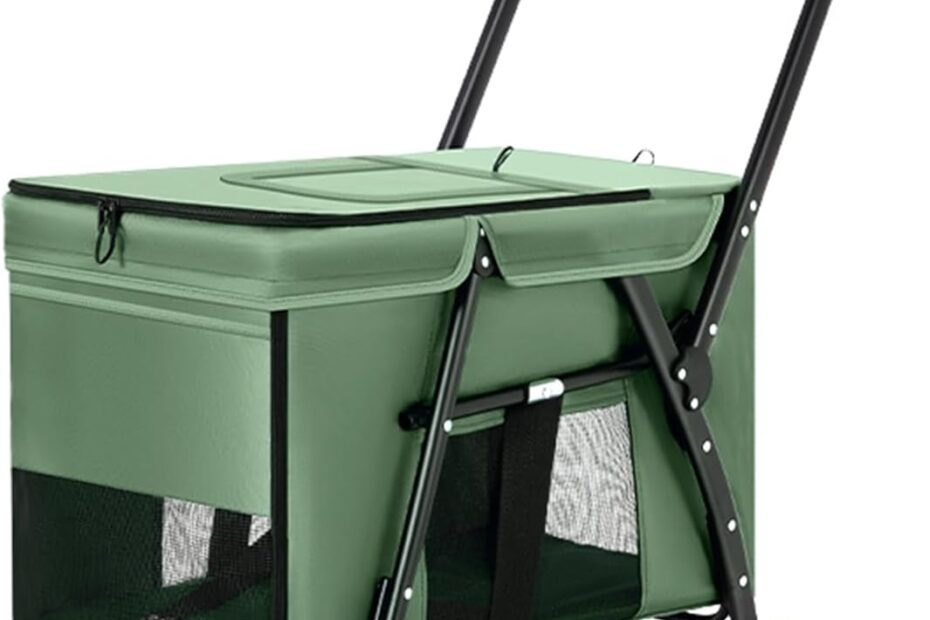 Travel in Style: The Best Green Pet Stroller for Cats and Dogs!