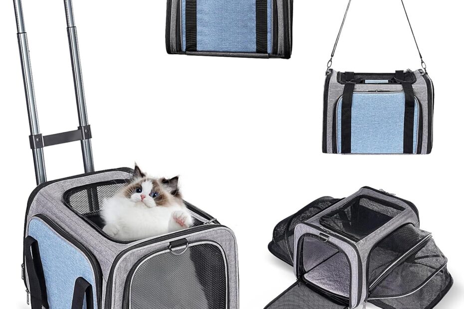 Travel Made Easy: The Ultimate Expandable Pet Carrier with Wheels for Cats and Small Dogs