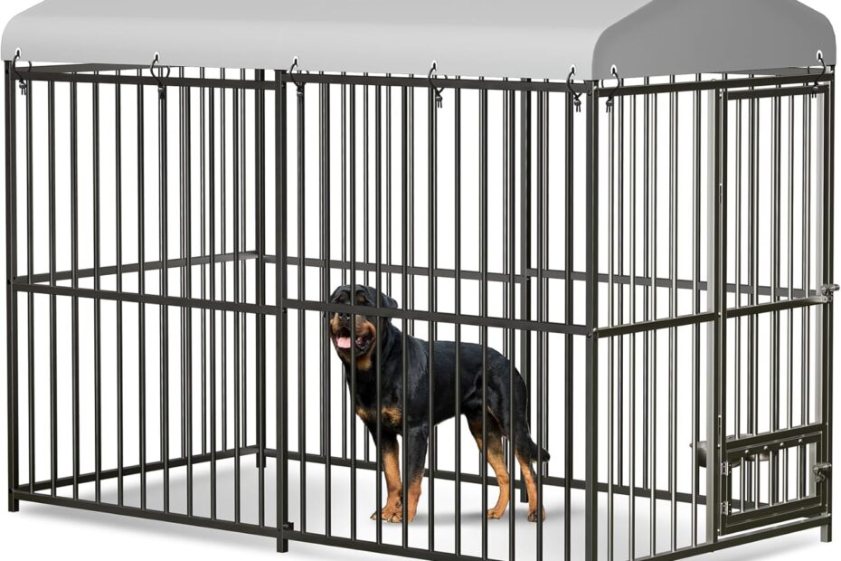 Ultimate 8x4x6 FT Heavy-Duty Dog Kennel: A Must-Have for Safe Outdoor Play!