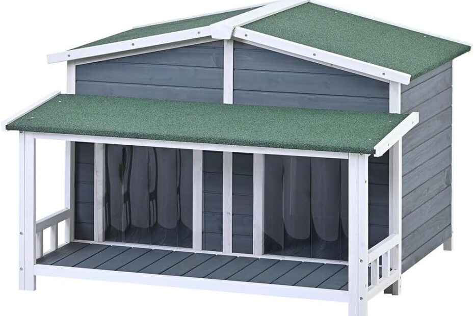 Ultimate Comfort: Large Weatherproof Dog House for Two Furry Friends