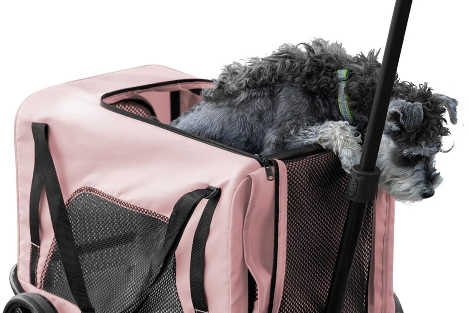 Ultimate Comfort on the Go: Review of the Pink 4-Wheel Pet Stroller