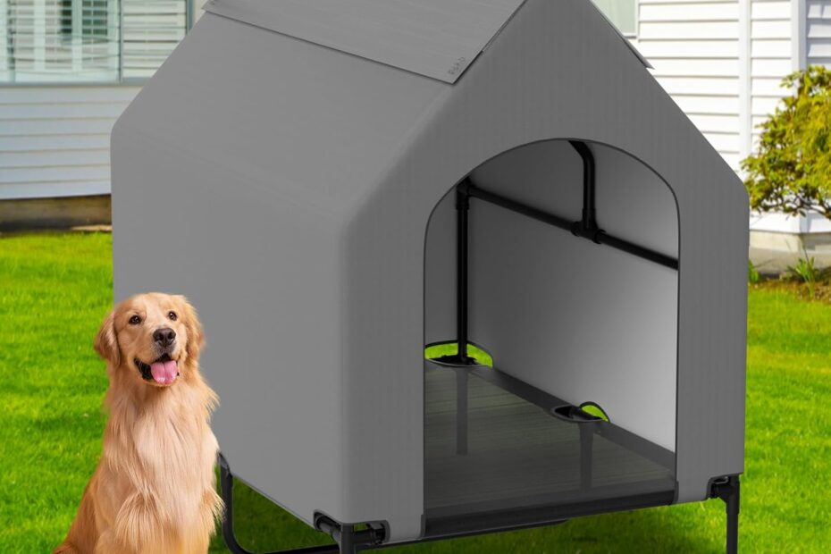 Ultimate Comfort: Review of the 48" Elevated Dog House for Large Breeds