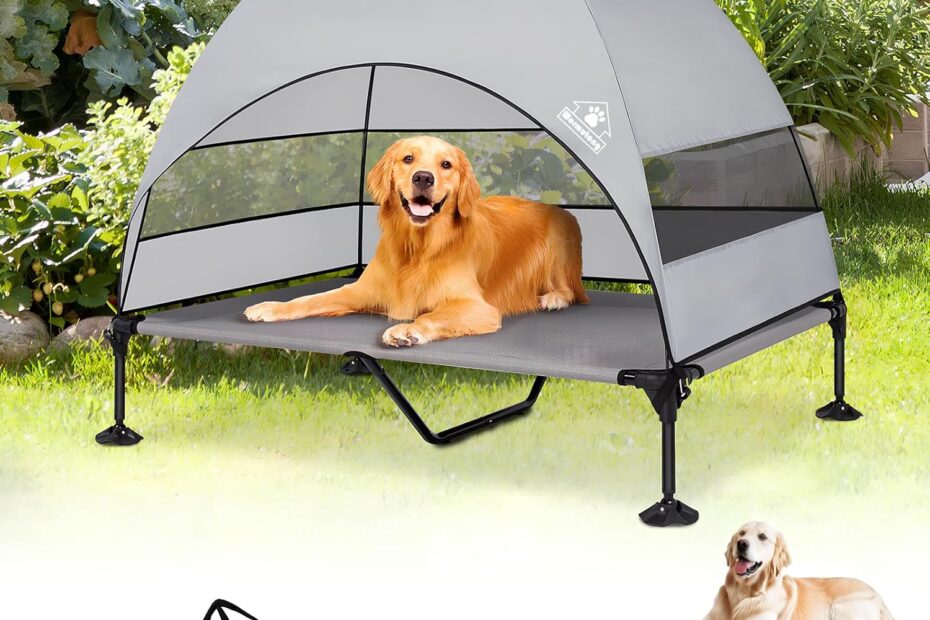 Ultimate Comfort: Review of the Elevated Outdoor Dog Bed with Canopy