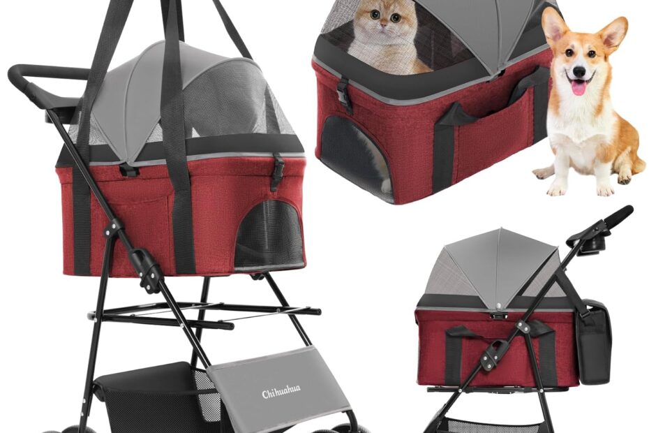 Ultimate Comfort: The CHIHUAHUA 2-in-1 Foldable Pet Stroller Review