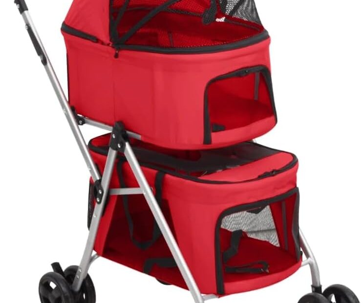 Ultimate Comfort: vidaXL 2-Layers Folding Dog Stroller Review