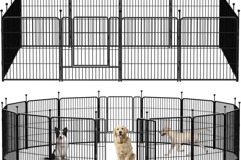 Ultimate Dog Playpen: Heavy Duty Metal Exercise Fence for Indoor & Outdoor Use!