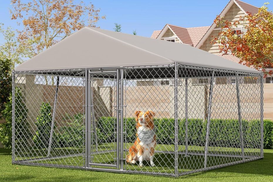 Ultimate Outdoor Safety: 10X10FT Large Dog Kennel Review