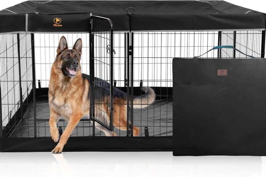 Ultimate Puppy Paradise: Review of the PJYuCien Dog Playpen with Storage Bag