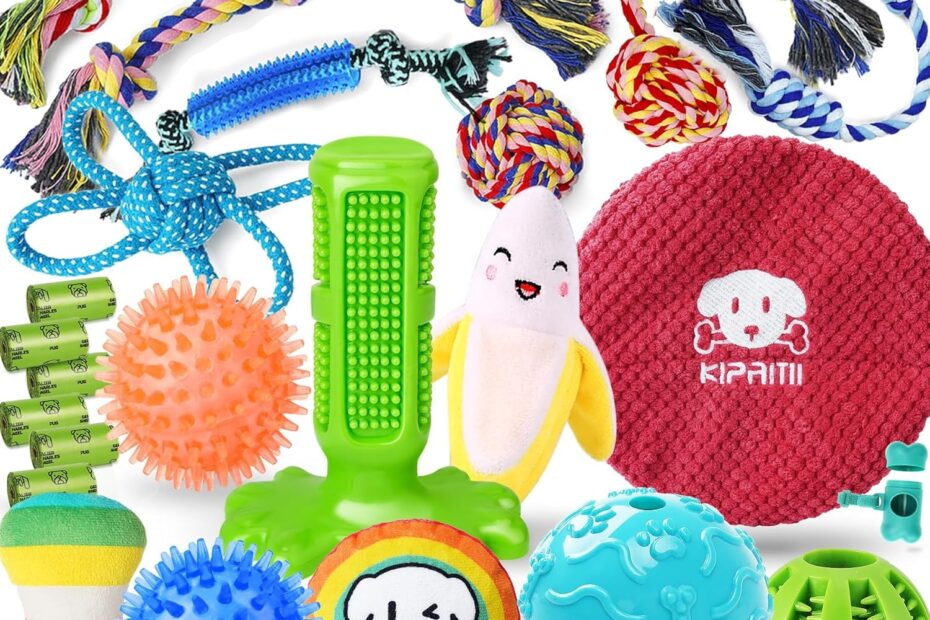 Ultimate Puppy Playtime: KIPRITII's 25 Pack of Fun & Functional Dog Toys!