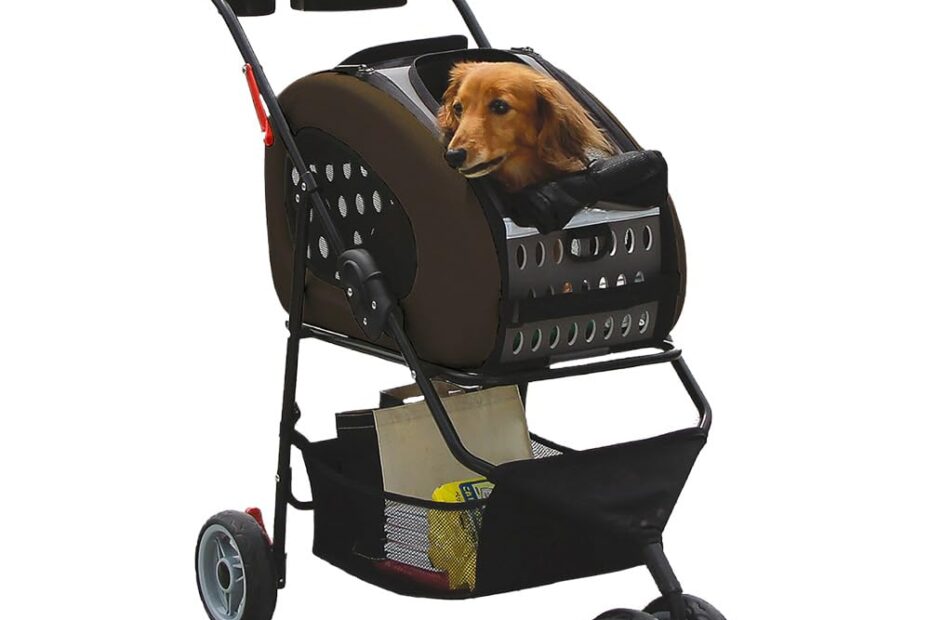 Unleash Comfort: The Adjustable 4-Way Pet Stroller Review