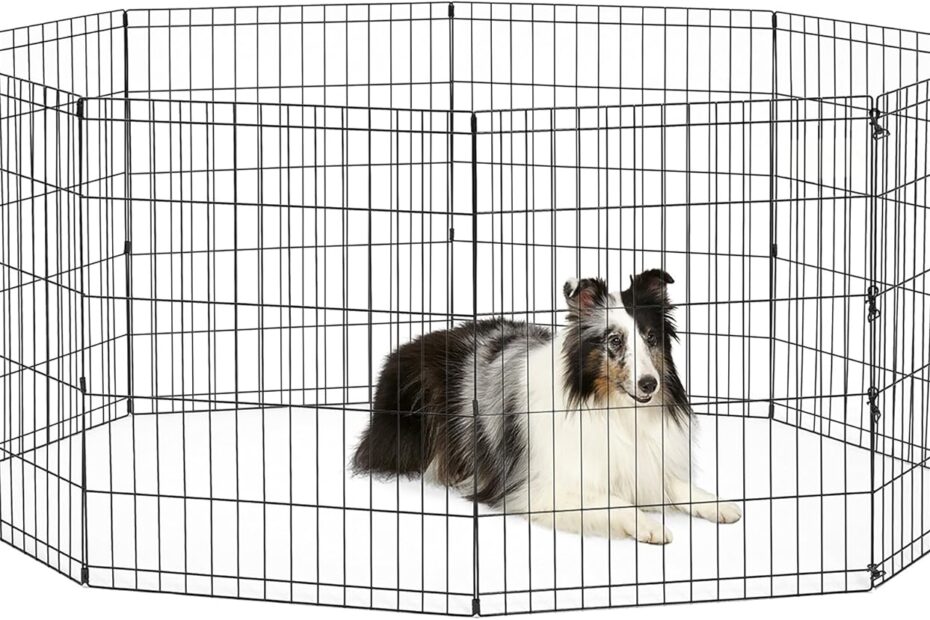 Unleash Fun with the New World Folding Metal Dog Exercise Pen!