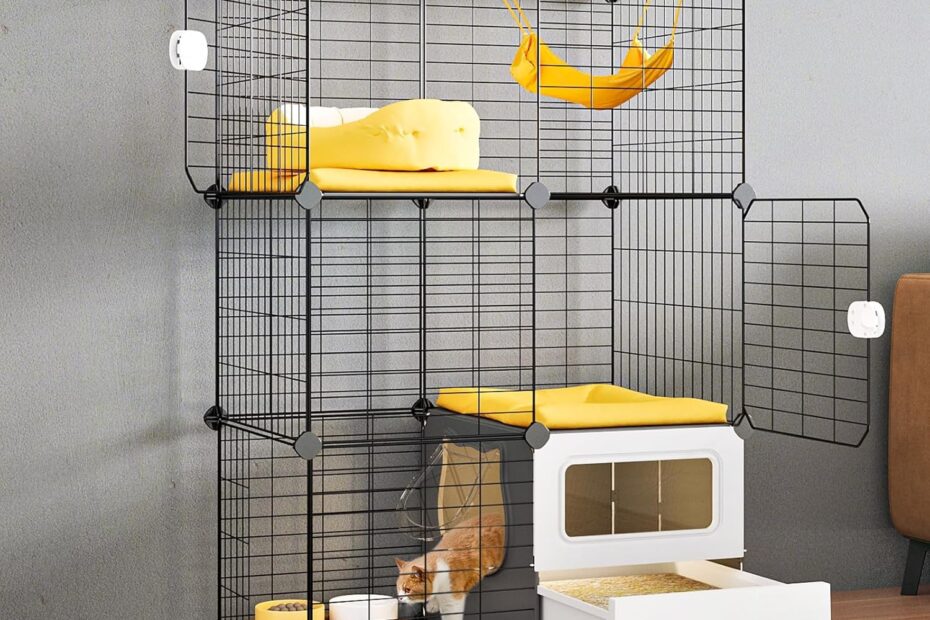 Unlock Joy for Your Kittens: Review of the Oneluck 3-Tier Cat Cage with Litter Box